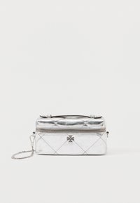 KIRA DIAMOND QUILT METALLIC EAST WEST VANITY CASE - Handbag - silver-coloured