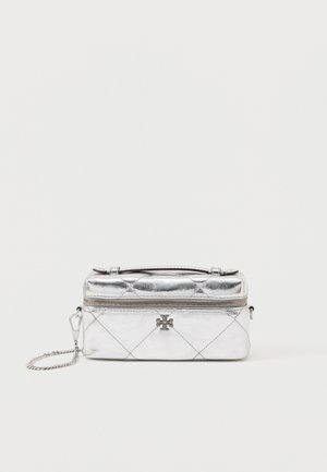 KIRA DIAMOND QUILT METALLIC EAST WEST VANITY CASE - Håndtasker - silver-coloured