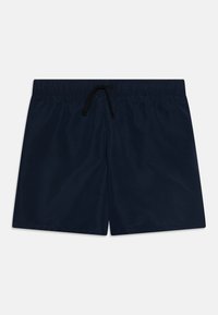 Shorts de baño en color navy hechos de material ligero, con una cinturilla elástica y un cordón negro. Diseño simple, sin patrones ni acentos.
