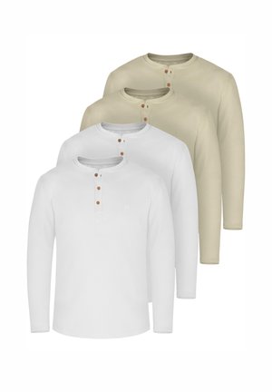 4 PACK - Langarmshirt - beige/beige/weiß/weiß