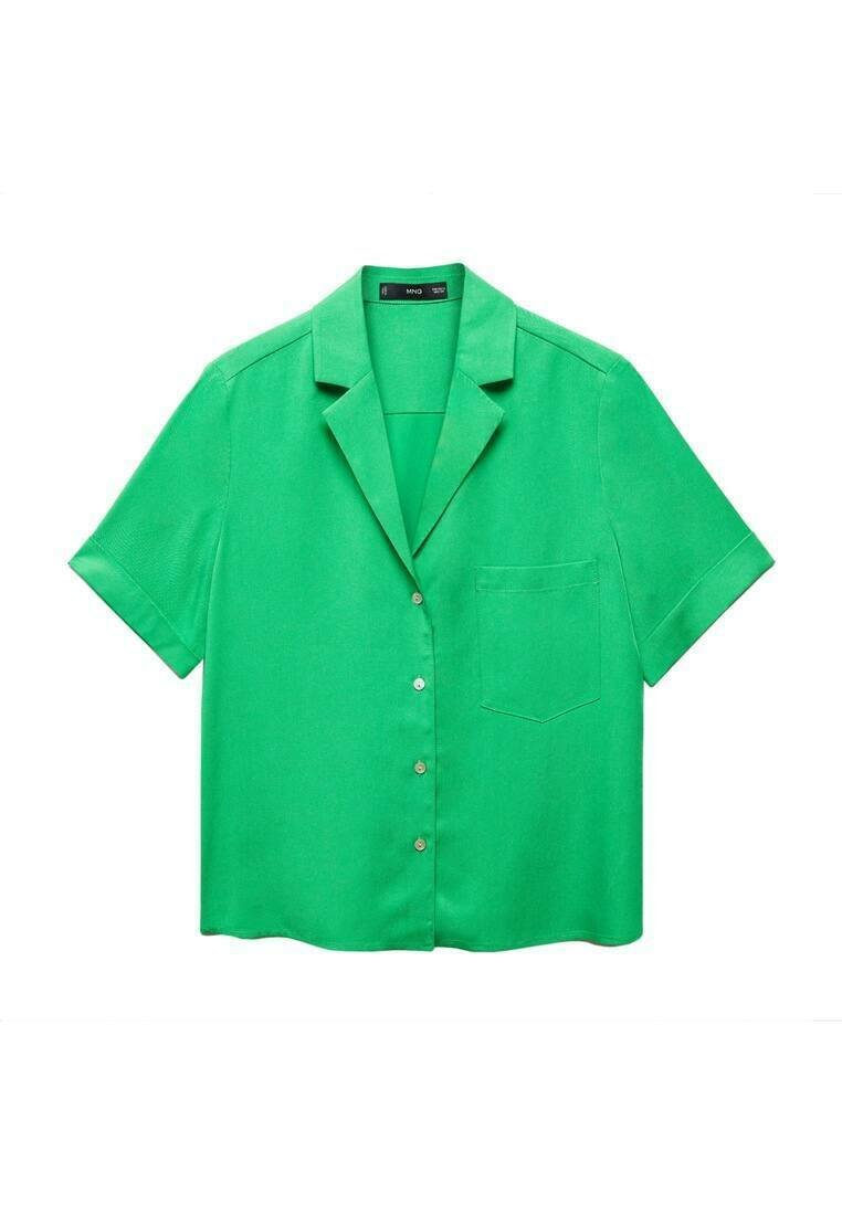 Mango Overhemdblouse groen Mango Overhemdblouse groen