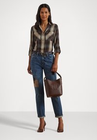 Lauren Ralph Lauren Petite PATCHWORK BOYFRIEND ANKLE JEAN - Džinsi ar taisnām starām - harvest wash