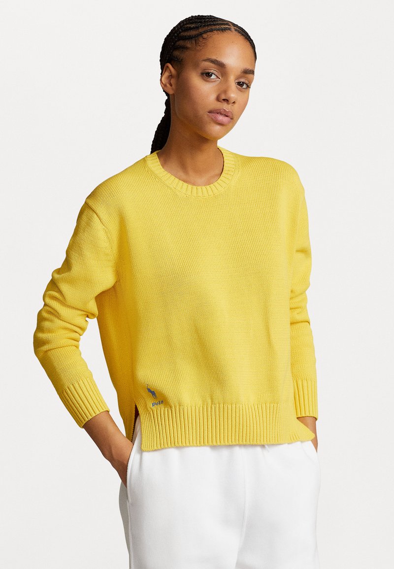 Polo Ralph Lauren COTTON CREWNECK SWEATER - Strikkegenser - sunfish yellow