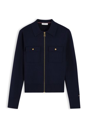 Tommy Hilfiger, CO FULL NEEDLE  - Strickjacke - dark blue