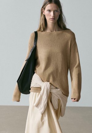 BLEND CUTWORK SWEATER - Pullover - brown