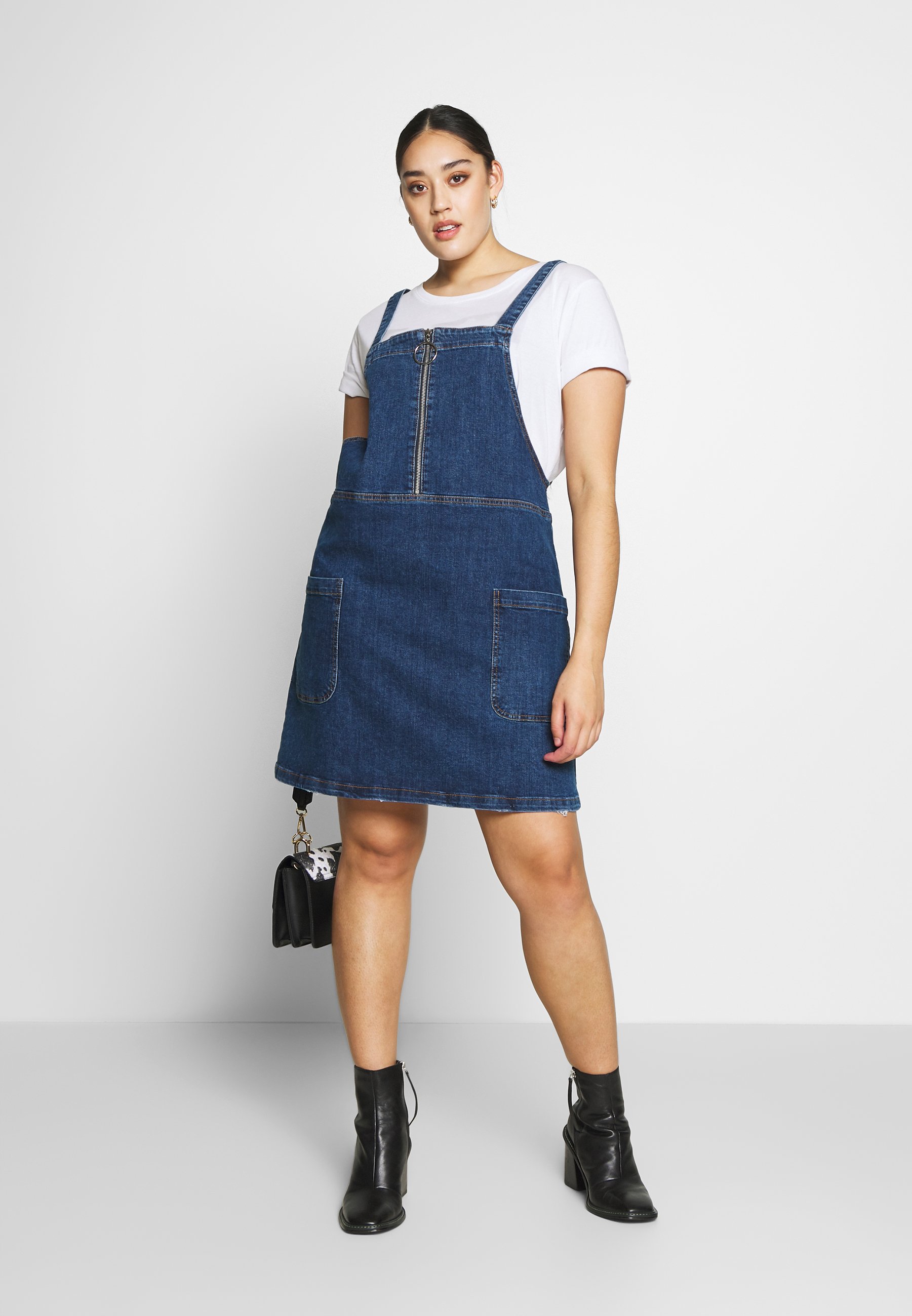 simply be denim pinafore