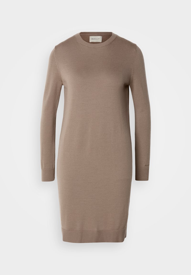 Gant Gebreide jurk taupe Gant Gebreide jurk taupe