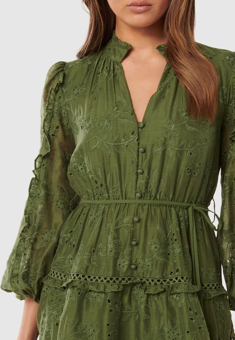 Forever New IVANA TRIM DETAIL MINI DRESS - Cocktail dress / Party dress -  vineyard green/green - Zalando
