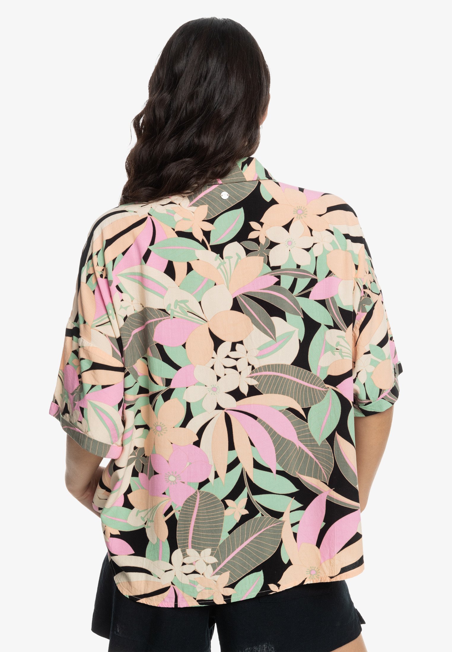 Santa Cruz MONO CABANA - Button-down blouse - black/lavender