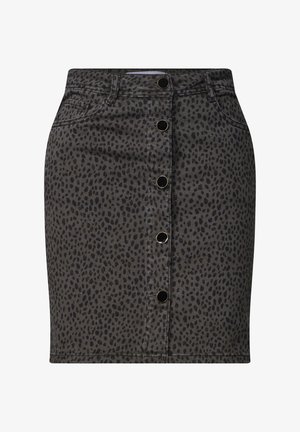 Street One, KNEE-LENGTH SKIRT WITH LEOPARD PRINT - Jupe trapèze - brown leo washed