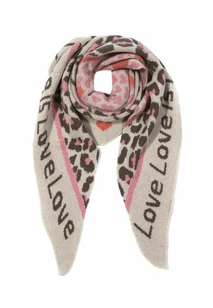 Faera LEOPARDENMUSTER DREIECK ANIMAL LOVE MIT COZY OBERFLÄCHE - Schal - rosa