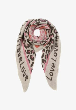 Faera LEOPARDENMUSTER DREIECK ANIMAL LOVE MIT COZY OBERFLÄCHE - Schal - rosa