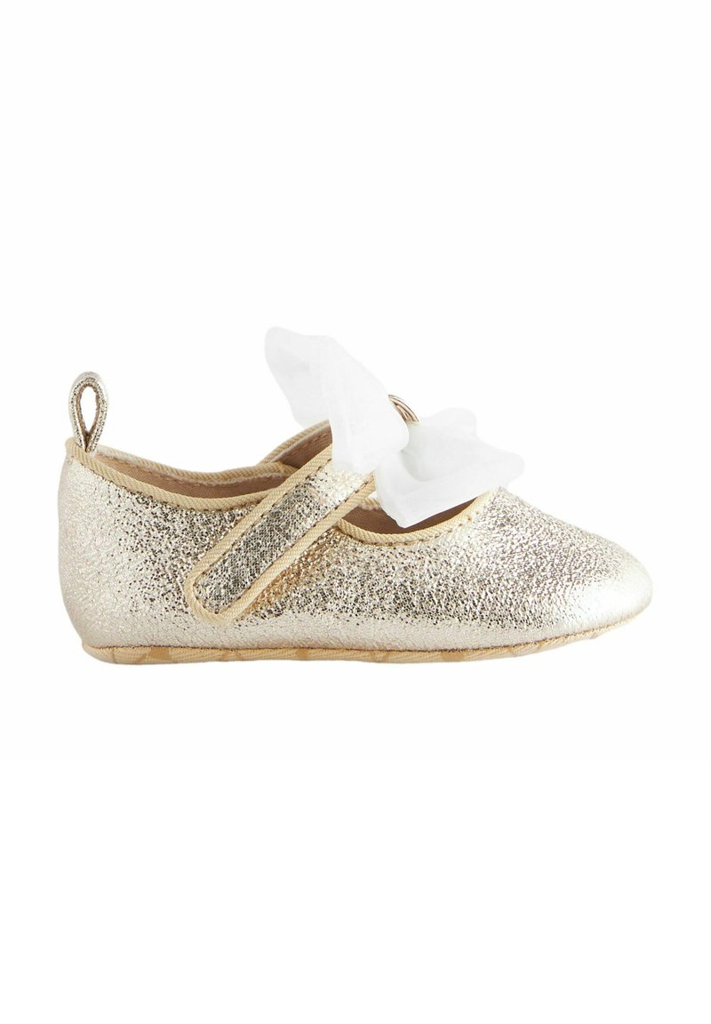 Baker by Ted Baker - MARY JANE BOW PADDERS REGULAR FIT - Ballerina's met enkelbandjes - gold, Vergroten