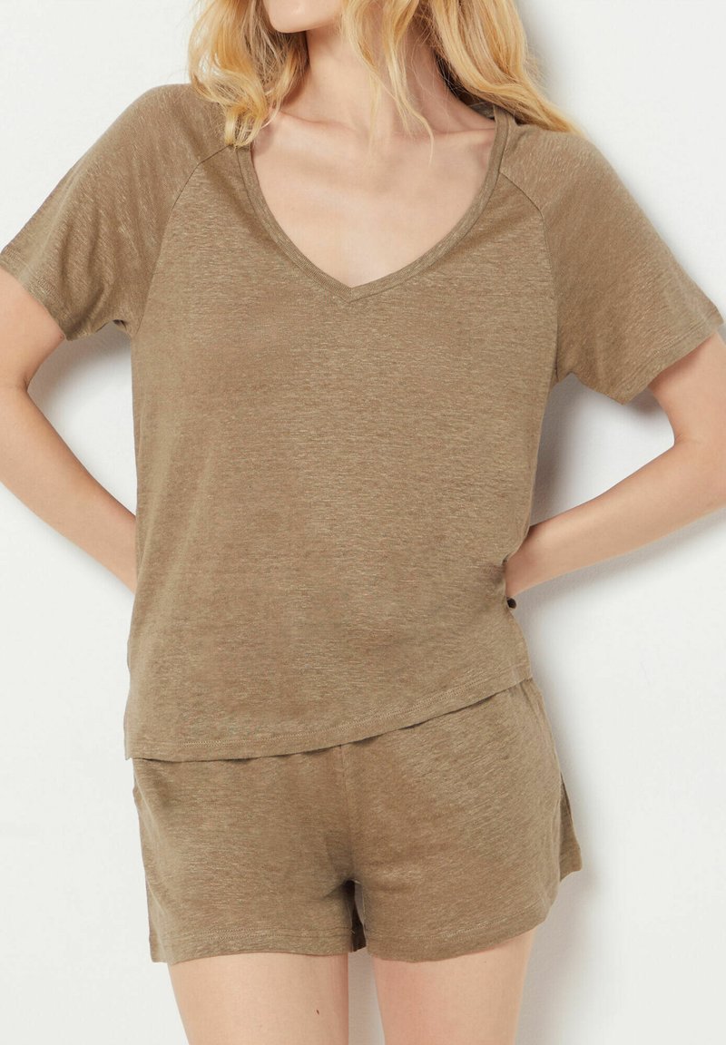 Etam Pyjamashirt bruin Etam Pyjamashirt bruin