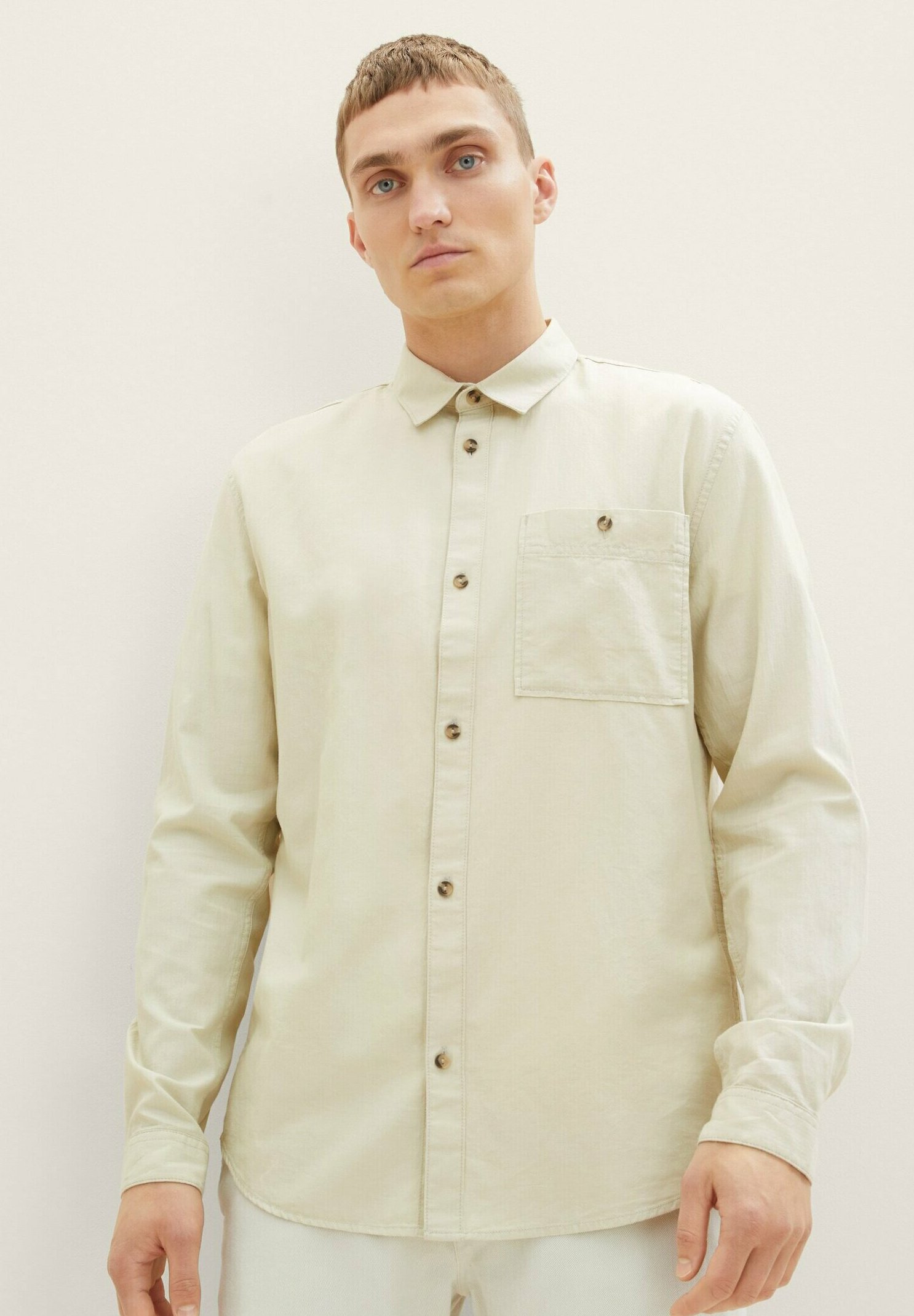 TOM TAILOR - Chemise manches courtes - verte Taille S Couleur Vert d'eau