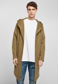 Urban Classics LONG HOODED OPEN EDGE CARDIGAN - Strickjacke - tiniolive
