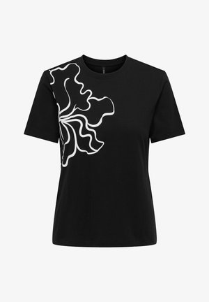 ONLY, ONLODESSA - T-shirt imprimé - black