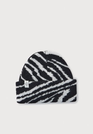 Mads Nørgaard, ANUSKA ZEBRA UNISEX - Плетена шапка - black/white