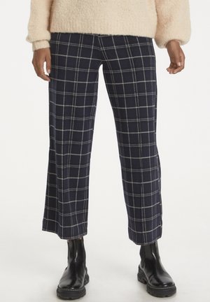 ILISANPW - Trousers - check, navy
