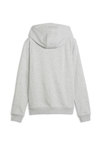 Γκρι φούτερ με κουκούλα από απαλό μείγμα βαμβακιού, με ριμπ μανσέτες και τελείωμα, με απλό, λιτό σχέδιο και μανίκια μεσαίου μήκους.