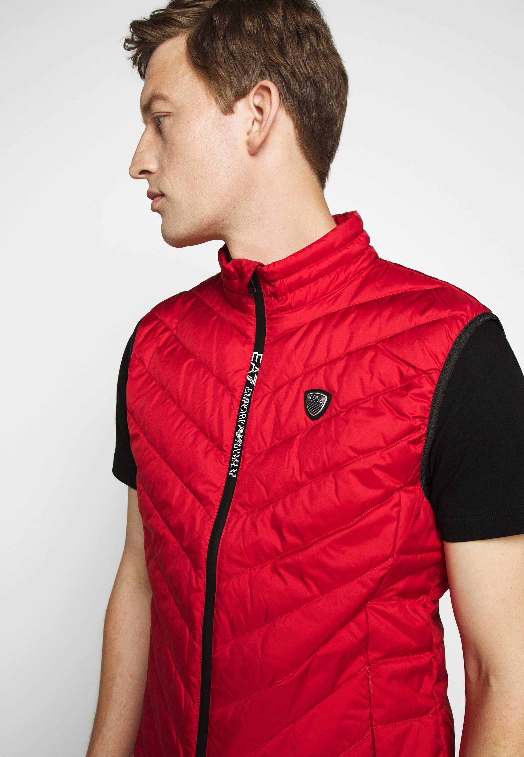 ea7 red gilet