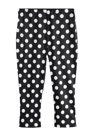 Next, REGULAR FIT - CAPRI CROPPED LENGTH TROUSERS . - Broek - black white polka dot