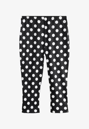 Next, REGULAR FIT - CAPRI CROPPED LENGTH TROUSERS . - Broek - black white polka dot