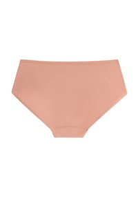 Hochgeschnittene, hautfarbene Unterwäsche aus glattem Stoff. Verfügt über ein nahtloses Design und einen weichen, elastischen Taillenbund für optimalen Komfort.