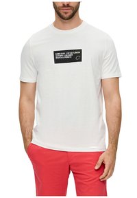 s.Oliver MIT FRONT - T-shirt print - weiß