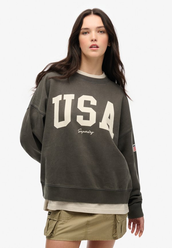 ATHLETIC ESSENTIALS RELAXED CREW - Sweatshirt - charcoal