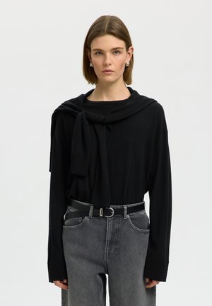 Selected, SLFTHEA O-NECK - Trui - black