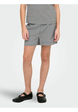 KOGSMILLA LIFE - Shorts - black checks:cloud dancer