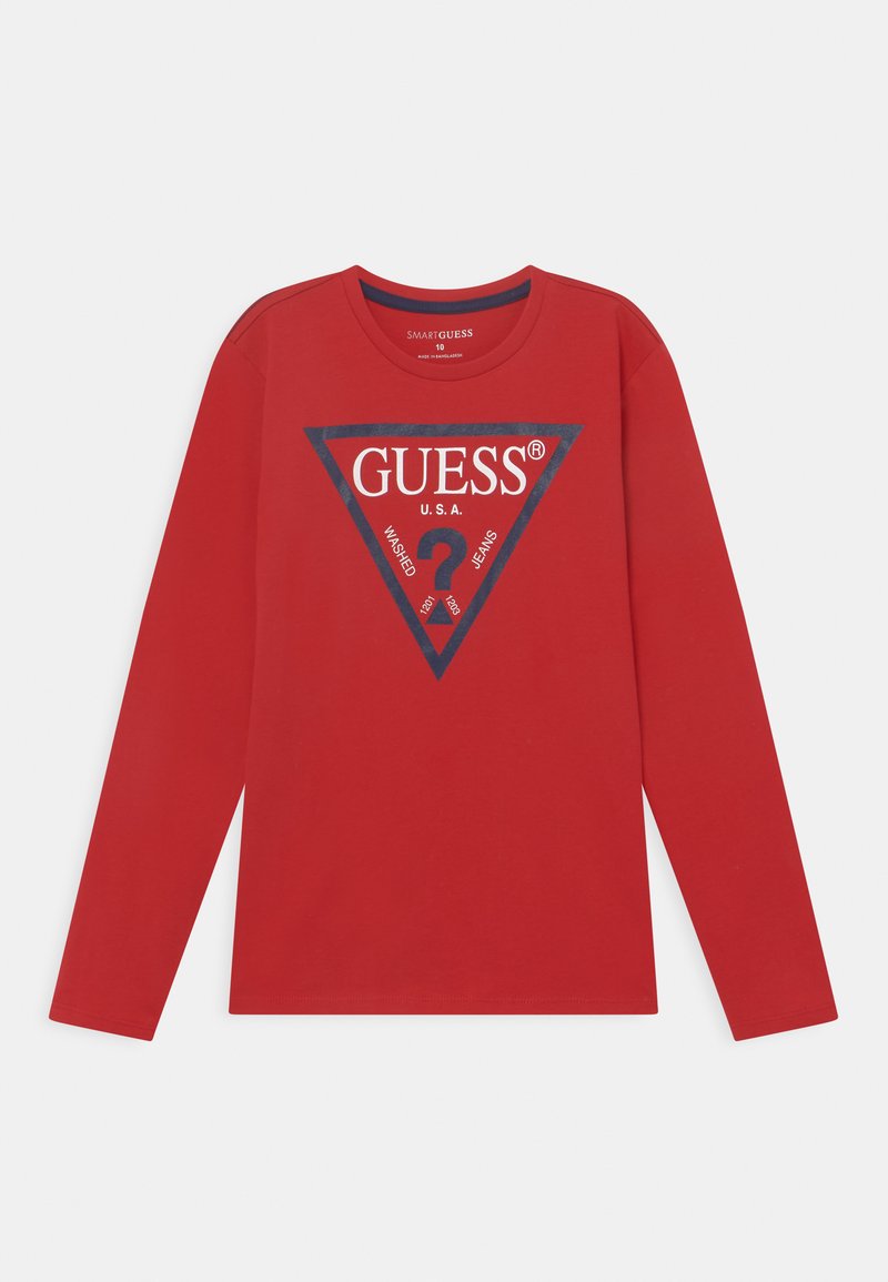 GUESS Maglietta Uomo A Maniche Corte – Jersey Di Cotone, Scritta Ricamata, Colore Ingigo