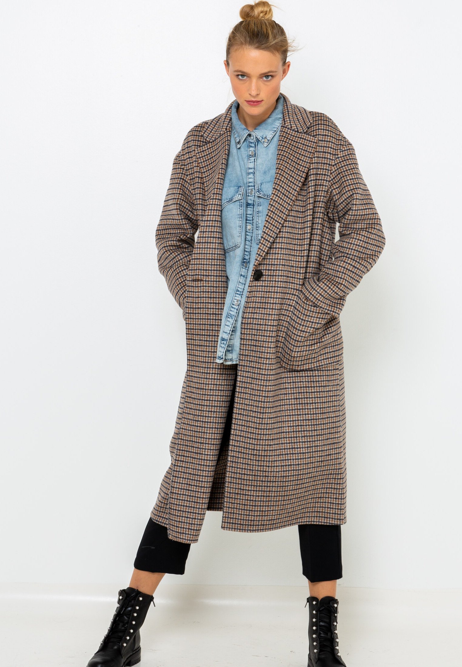 Camaïeu Manteau classique white ZALANDO.FR Camaïeu Manteau classique dark grayanthraciteanthracite
