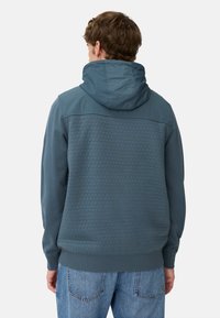 camel active MIT KAPUZE - Sweat zippé - tinted blue