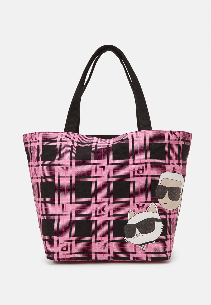 KARL LAGERFELD IKONIK VARSITY TOTE Shopping bags pink multi/pink
