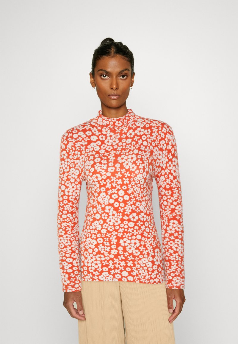 Marks & Spencer FUNNEL NECK Tshirt à manches longues red mix/rouge