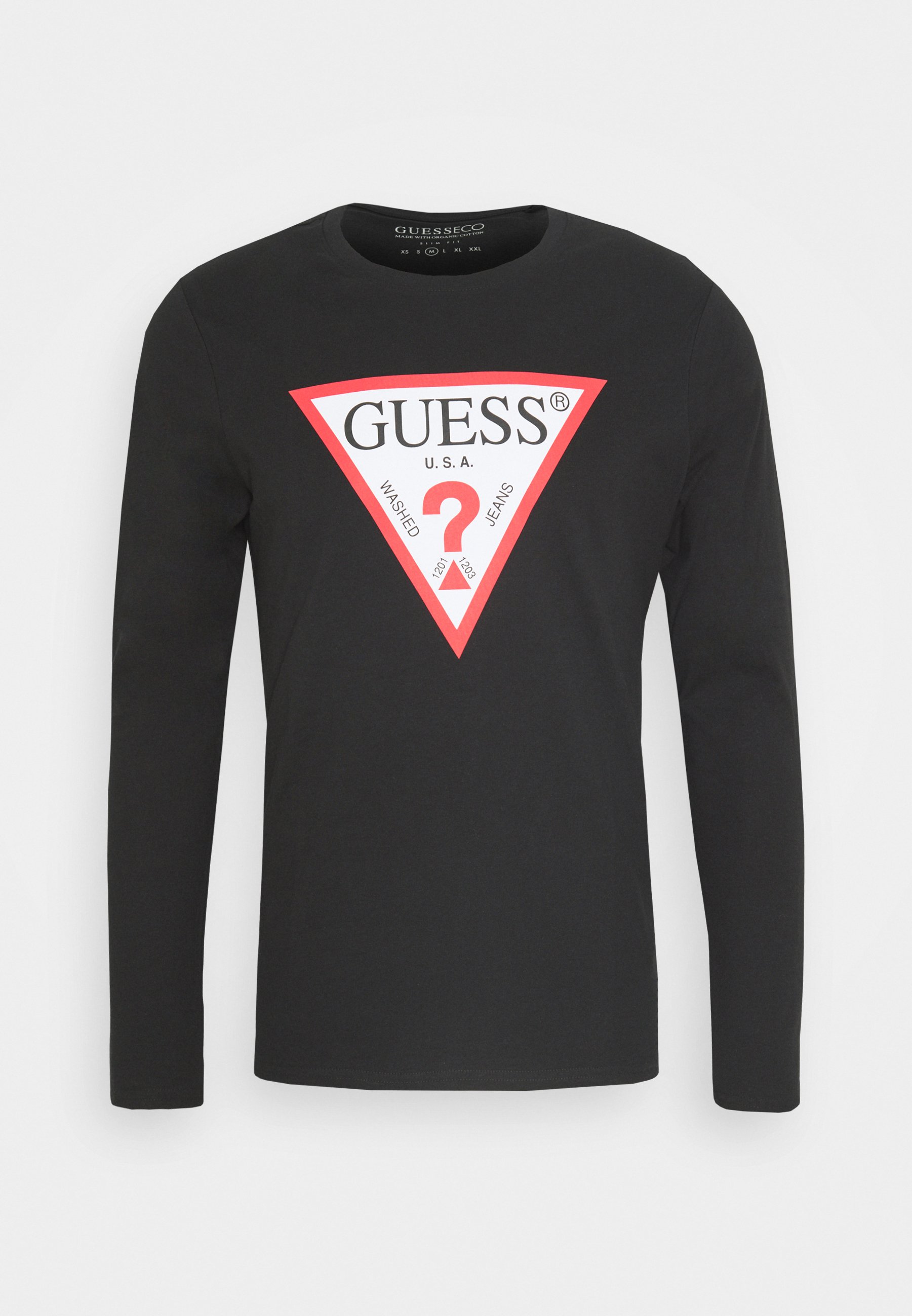 Guess ORIGINAL LOGO Camiseta de manga larga jet black Hombre Camisetas Guess Camiseta interior jet black,guess