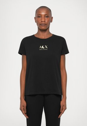 Nyomott mintás póló - black