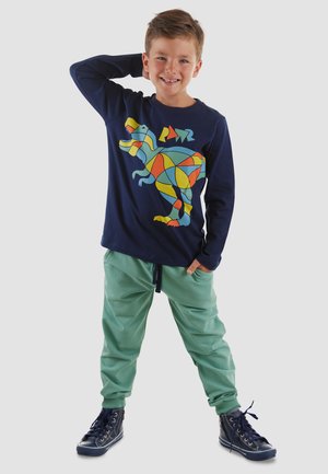 Denokids, BEKLEIDUNG DINOSAUR XT SET - Pantaloni sportivi - navy blue green ms s