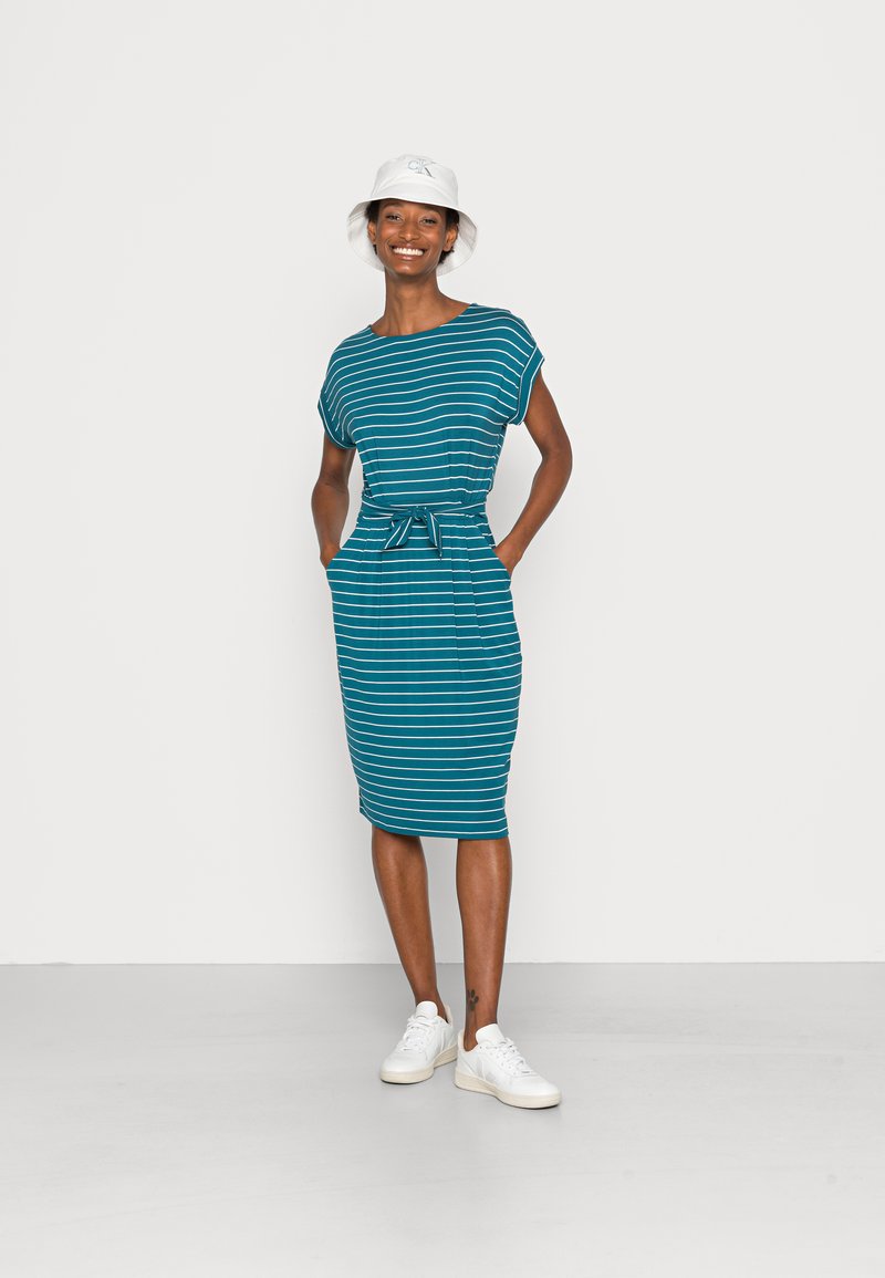 Damen Freizeitkleider | s.Oliver Jerseykleid deep teal/türkis - FL55121 Damen Freizeitkleider | s.Oliver Jerseykleid deep teal/türkis - FL55121