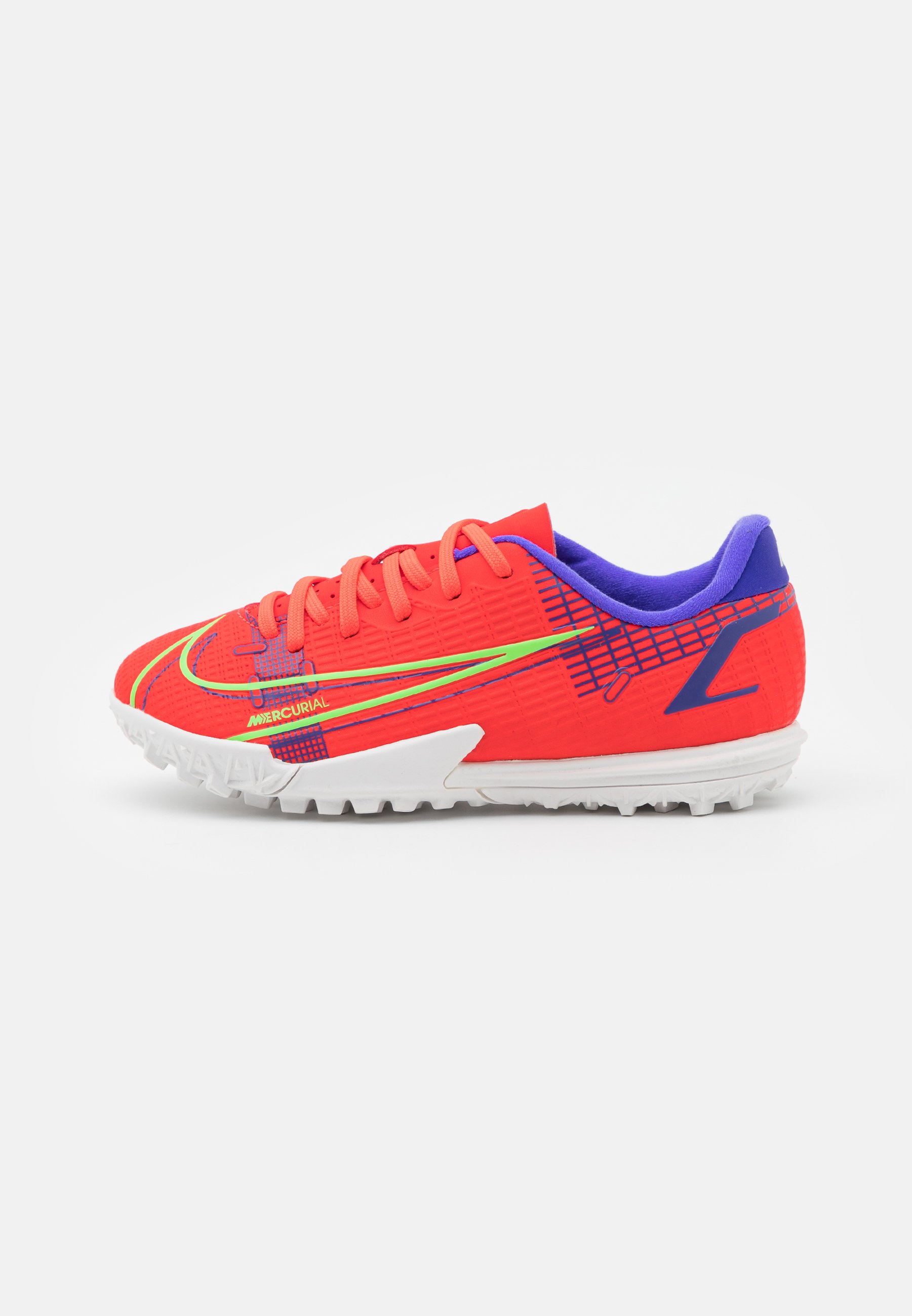Nike Performance JR MERCURIAL VAPOR 14 ACADEMY TF UNISEX - Botas de fútbol  multitacos - bright crimson/metallic silver/rojo - Zalando.es