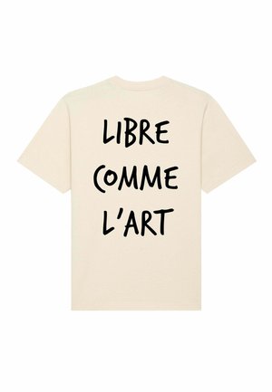 LIBRE COMME LART BACK PRINT HEAVYWEIGHT - Print T-shirt - off-white