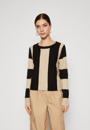 NOISY MAY Nmcharlie L/S O-Neck Stripe Knit Noos Donna