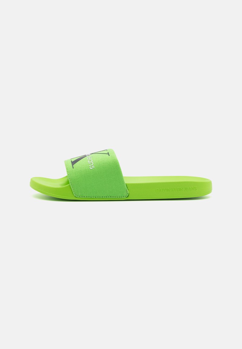 Calvin Klein Jeans SLIDE MONOGRAM - Ciabattine - jasmine green/black