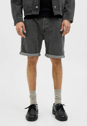 Jack & Jones REGULAR FIT - Shorts di jeans - black denim