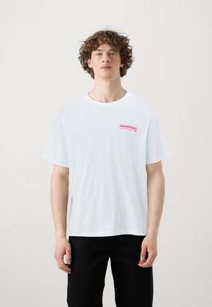 Jack & Jones JORREALMEAL TEE UNISEX - Nyomott mintás póló - bright white