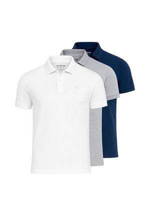 3 PACK - Poloshirt - white/navy/grey