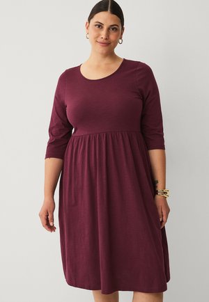 Jerseykleid - dunkelrot