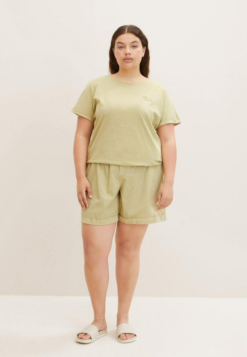 Damen Kleider | MY TRUE ME TOM TAILOR Shorts light moderate olive/oliv-meliert - AQ64627 Damen Kleider | MY TRUE ME TOM TAILOR Shorts light moderate olive/oliv-meliert - AQ64627